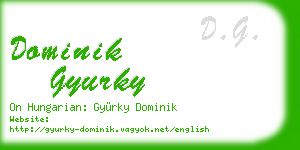 dominik gyurky business card