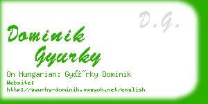 dominik gyurky business card